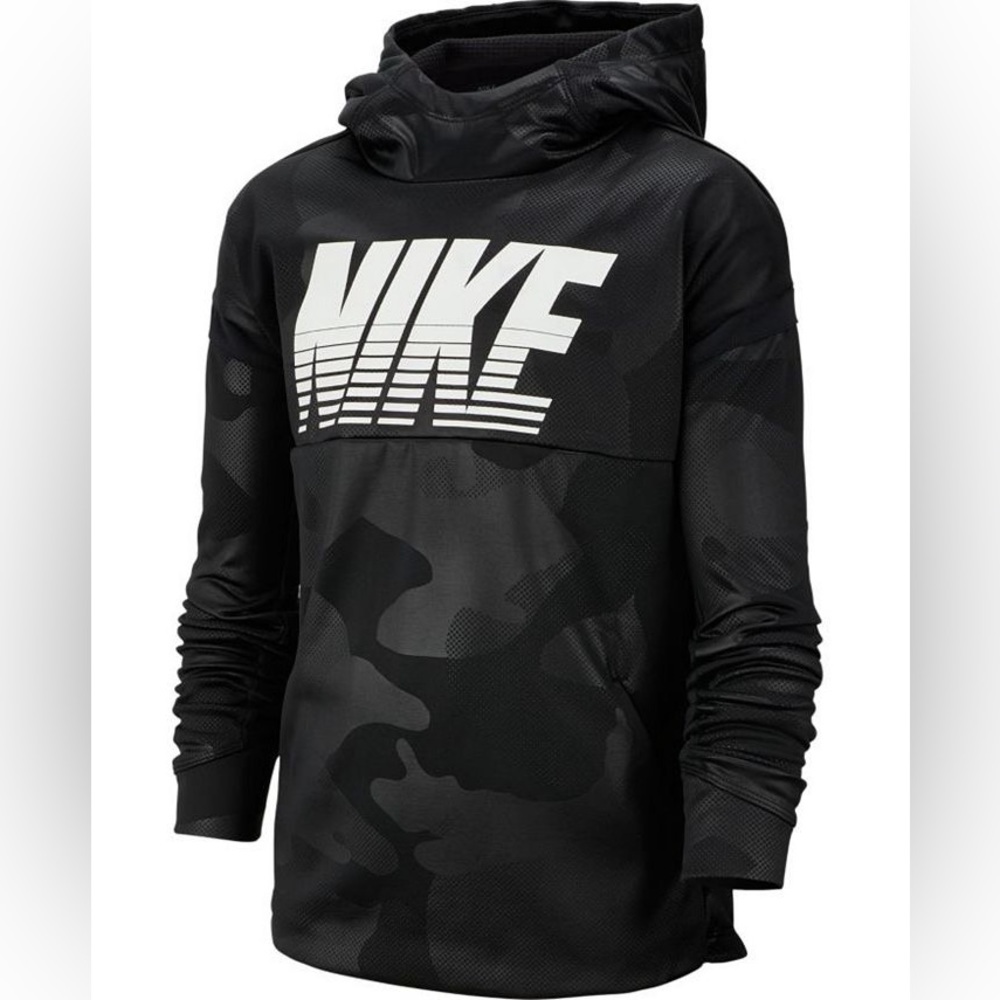 Nike Big Boys Therma Dri-Fit Camo-Print Hoodie